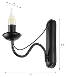 Lampada da parete ANTON 1xE14/60W/230V nera