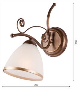 Applique RETRO II 1xE27/60W/230V patina di bronzo
