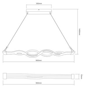 Globo 67109-30 - Lampada a sospensione dimmerabile su cavo PILLA LED/30W/230V + telecomando
