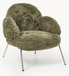 Poltrona lounge soffice con piedini in metallo Luan