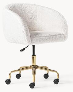 Sedia da scrivania in teddy regolabile in altezza Emmie