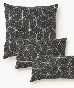 Federa reversibile in cotone con stampa geometrica Ilda