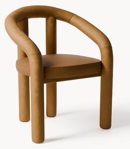 Sedia con braccioli in velluto Calan