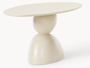 Tavolo ovale beige Sahra, 180 x 90 cm
