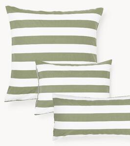 Federa reversibile in cotone a righe Lorena