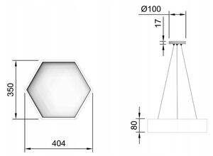 LED lampadario a cavo LED/20W/230V nero