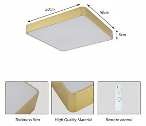 Brilagi - Plafoniera LED da soffitto POOL LED/48W/230V 3000/4000/6000K 50x50 cm dorata