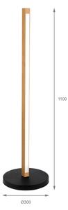 Lampada da terra LED VERDE LED/18W/230V 3000K rovere/nero