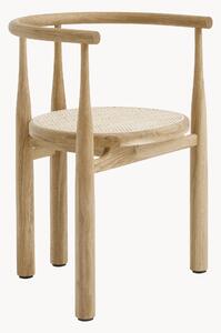Sedia con braccioli in legno di quercia Bukowski