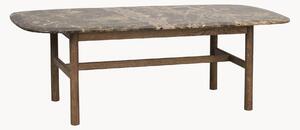 Tavolino ovale in marmo e legno di quercia Hammond
