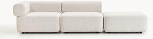 Chaise longue componibile in bouclé Anton