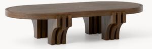 Tavolino ovale da salotto in legno di quercia Nolan