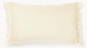 Copricuscino in lino con frange Luana