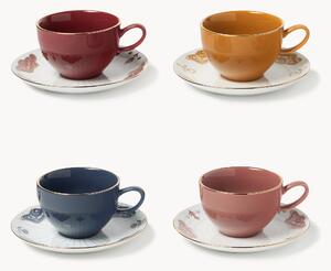 Set di 4 tazzine da caffè con piattino Mystic