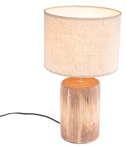 Moderne tafellamp hout 43 x 24 cm incl. LED - Lipa