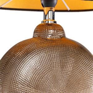 Landelijke tafellamp brons met zwart 39 cm - Kygo
