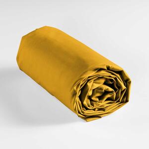Lenzuolo giallo in cotone elasticizzato 180x200 cm Lina - douceur d'intérieur