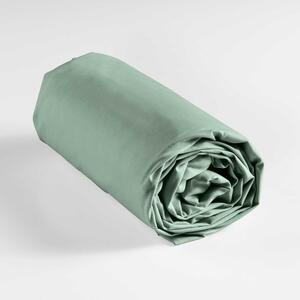 Lenzuolo in cotone elasticizzato verde chiaro 160x200 cm Lina - douceur d'intérieur