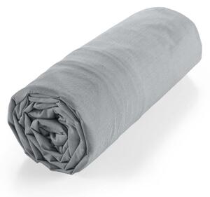 Lenzuolo elasticizzato grigio in cotone biologico 90x190 cm Biolina - douceur d'intérieur