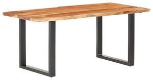 Tavolo da Pranzo con Bordi Vivi in Legno Acacia 180 cm 3,8 cm