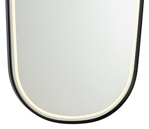 Specchio da bagno moderno nero con LED e dimmer tattile - Geraldien