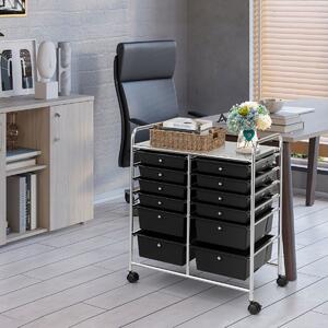 Carrello Multiuso Per Pulizie Con Sacco Biancheria Copertura In