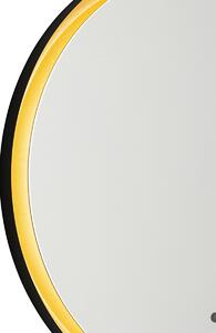 Specchio da bagno nero con oro con LED e dimmer tattile - Pim