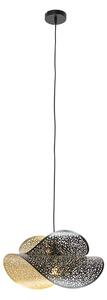 Lampada a sospensione orientale nera con oro 28 cm - Japke