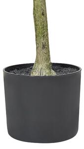 Ulivo artificiale in vaso con vas nero 153 cm pianta da interno ed esterno Beliani