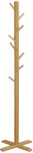 HOMCOM Appendi Abiti da Terra in Legno di bambù con 8 Ganci e Base a X, 49.5x 49.5x 178cm, Naturale|Aosom