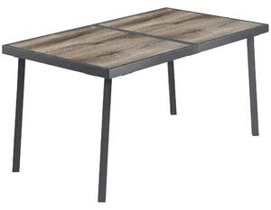 Outsunny Tavolo da Giardino e da Pranzo Esterno, Piano Effetto Legno, 145x85 cm | Aosom Italy