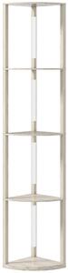 HOMCOM Lampada da Terra con 4 Ripiani, Luce LED Regolabile su 3 Livelli, 4 Ripiani, 41x29.5x163.5 cm, Rovere | Aosom Italy