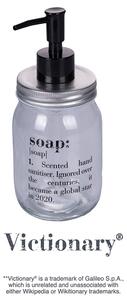 Dispenser dosatore sapone liquido per bagno locali e ristoranti in vetro trasparente 380 ml Victionary