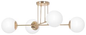 Lampada a sospensione LUMIA bianco-oro 4xE27x20W in metallo, dimensioni: 30x90x60 cm, IP20, Kaja