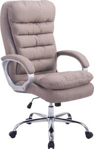 Sedia ergonomica da ufficio XXL - Sedia da ufficio - Tessuto di facile manutenzione UpleCholsthery | Colore: Taupe