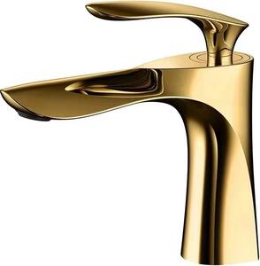 Rubinetto da bagno Miscelatore a cascata per lavabo Miscelatore monocomando Rubinetto per WC da bagno, oro