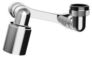 Prolunga girevole per rubinetto - Accessorio per rubinetti da cucina - 2 modalità - Acciaio inossidabile - Rotazione a 1080° - Adatta a rubinetti con filettatura da 22/24 mm - Confezione da 1 pezzo
