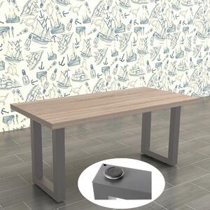 Mucola set di 2 pattini per tavolo in acciaio base tavolo gambe tavolo pattino telaio design industriale - grigio 100x72 cm