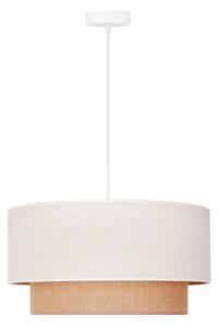 Duolla - Lampadario a sospensione con filo BOHO 1xE27/40W/230V diametro 45 cm color crema/marrone