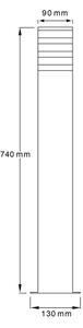 Lampada da esterno con sensore TEKSAS 1xE27/12W/230V IP44 74 cm antracite