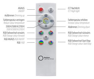 Leuchten Direkt 15411-21- LED RGB Plafoniera dimmerabile CYBA LED/26W/230V