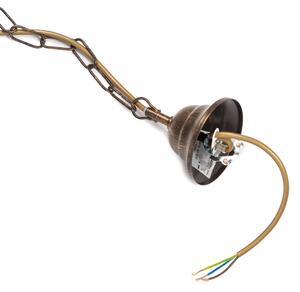 ONLI - Lampadario a sospensione con catena TERESA 5xE14/6W/230V bronzo