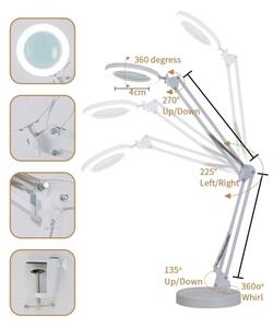 Brilagi - Lampada da tavolo LED dimmerabile con una lente d'ingrandimento LED/12W/5V 3000/4200/6000K bianco
