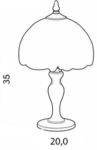 Brilagi - Lampada da tavolo Tiffany SIENNA con paralume in vetro colorato 1xE27/60W/230V