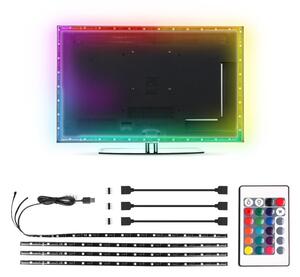 Aigostar - SET 4x Striscia LED RGB Dimmerabile 0,5m LED/2,5W/5V IP65 + tc