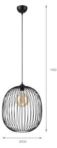 Lampadario a cavo VELARE 1xE27/15W/230V oro/trasparente