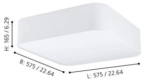 Eglo 99089 - Plafoniera PASTERI SQUARE 5xE27/25W/230V