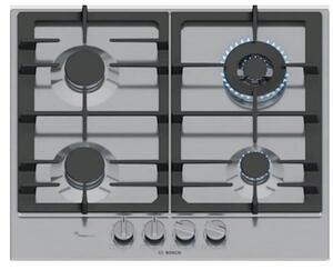 Piano cottura gas acciaio inox Acciaio inox BOSCH PIANO GAS PCH6A5I90