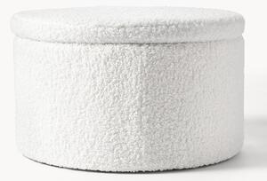 Pouf XL in tessuto teddy con vano contenitore Alida