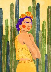 Illustrazione Frida and cacti, Raissa Oltmanns